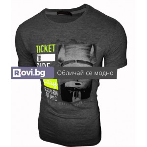Мъжка тениска Hot One тъмно сива